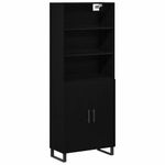 Casa si Gradina - Mobilier - Comode si corpuri - Comode - Inaltator Stejar Negru 69.5x34x180 cm Lemn Indelungat - Infinity.ro