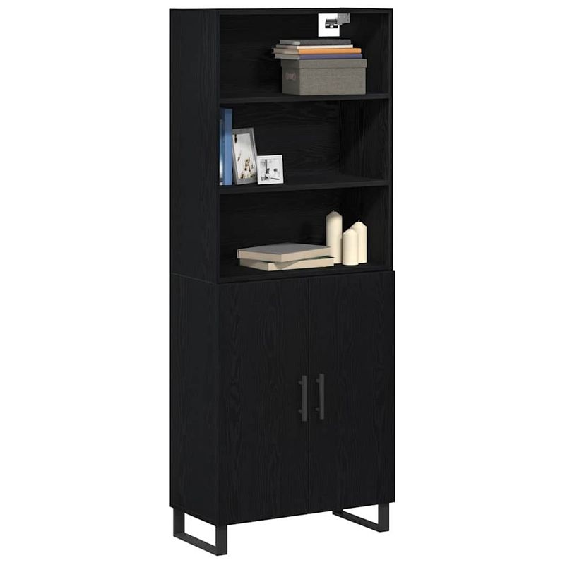 Casa si Gradina - Mobilier - Comode si corpuri - Comode - Inaltator Stejar Negru 69.5x34x180 cm Lemn Indelungat - Infinity.ro