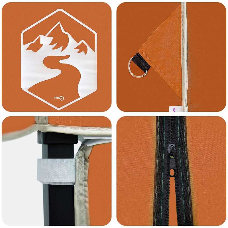 Casa si Gradina - Gradina si terasa - Umbrele si pavilioane - Pavilioane - Cort cu Copertina Portocaliu 250 x 250 x 227 / 236 / 245 cm - Infinity.ro