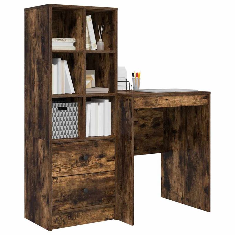 Casa si Gradina - Mobilier - Mese si birouri - Birouri - Birou cu stocare Stejar afumat Lemn prelucrat - Infinity.ro