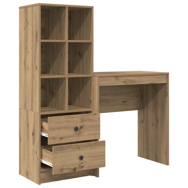 Casa si Gradina - Mobilier - Mese si birouri - Birouri - Birou cu stocare Stejar artizanal Lemn prelucrat - Infinity.ro