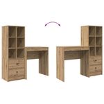 Casa si Gradina - Mobilier - Mese si birouri - Birouri - Birou cu stocare Stejar artizanal Lemn prelucrat - Infinity.ro