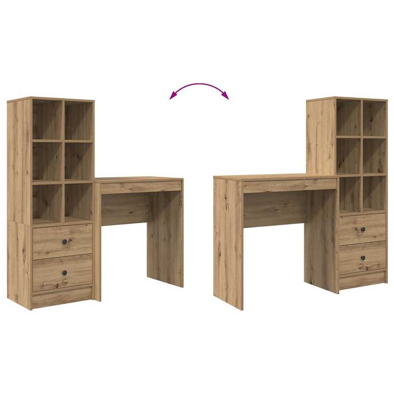 Casa si Gradina - Mobilier - Mese si birouri - Birouri - Birou cu stocare Stejar artizanal Lemn prelucrat - Infinity.ro