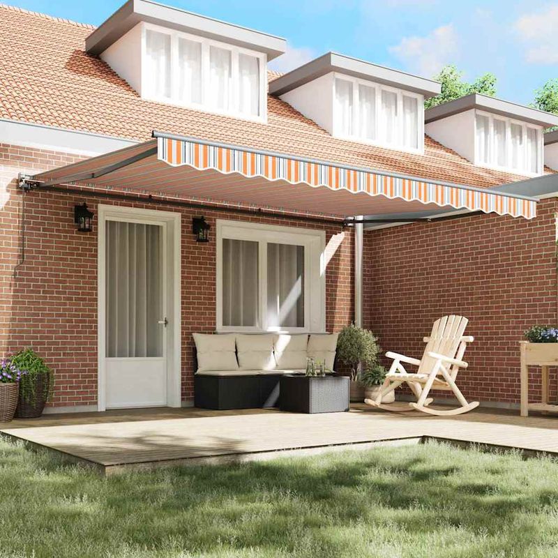 Casa si Gradina - Gradina si terasa - Umbrele si pavilioane - Pavilioane - Cortina Retractabila Manual Albastru Marin 450x300 cm - Infinity.ro