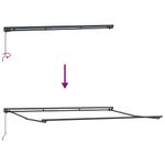 Casa si Gradina - Gradina si terasa - Umbrele si pavilioane - Pavilioane - Cortina Retractabila Manual Albastru Marin 450x300 cm - Infinity.ro