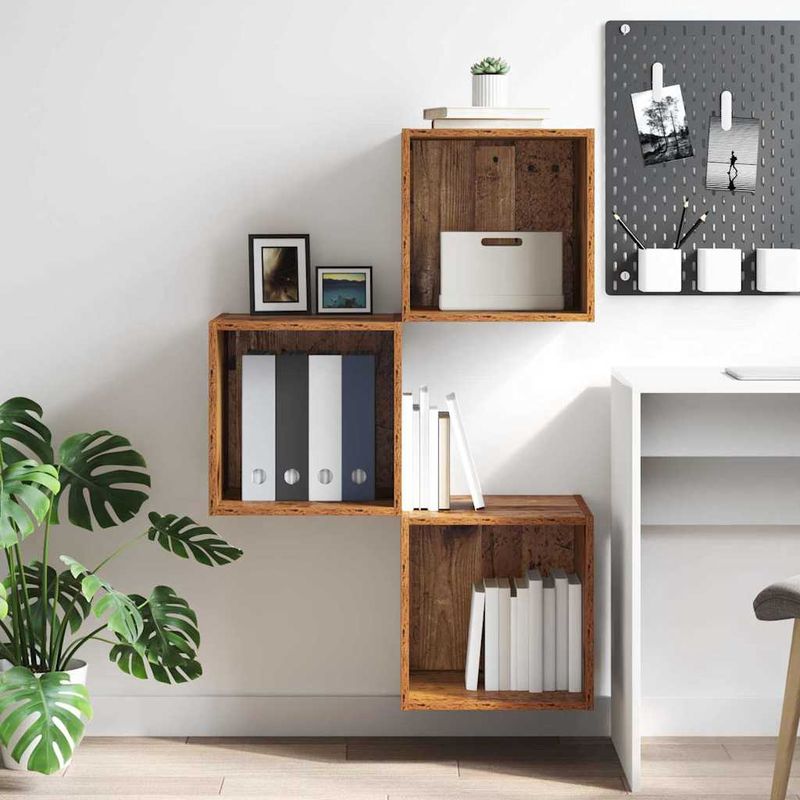 Casa si Gradina - Mobilier - Biblioteci si rafturi - Rafturi - Dulap de perete Lemn vechi 37 x 37 x 37 cm Lemn compozit - Infinity.ro