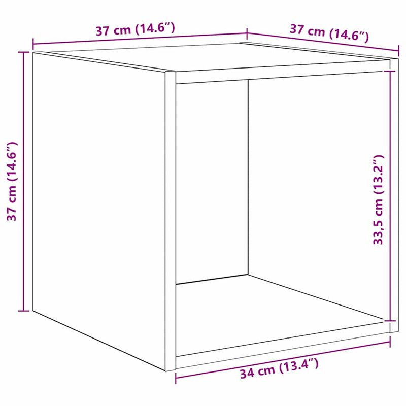 Casa si Gradina - Mobilier - Biblioteci si rafturi - Rafturi - Dulap de perete Lemn vechi 37 x 37 x 37 cm Lemn compozit - Infinity.ro