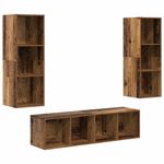 Casa si Gradina - Mobilier - Seturi de mobilier - Seturi living - Set dulap TV 3 pcs Lemn vechi 37 x 37 x 142.5 cm Lemn compozit - Infinity.ro