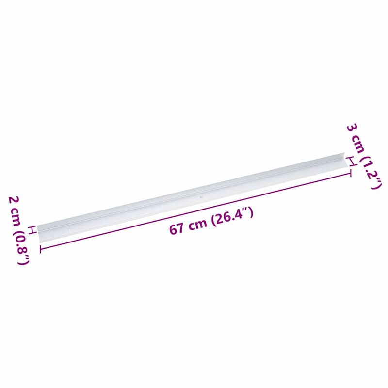 Casa si Gradina - Constructii - Scari si accesorii interioare - Scari lemn - Tavita pentru trepte 10 pcs Argintiu 67 cm Aluminiu - Infinity.ro
