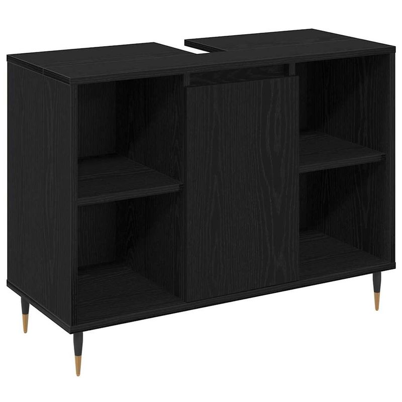 Casa si Gradina - Mobilier - Seturi de mobilier - Seturi baie - Set mobila baie  3 piese Stejar negru Lemn stratificat - Infinity.ro