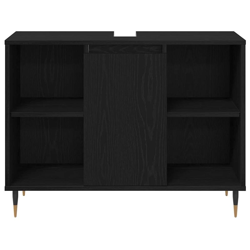 Casa si Gradina - Mobilier - Seturi de mobilier - Seturi baie - Set mobila baie  3 piese Stejar negru Lemn stratificat - Infinity.ro