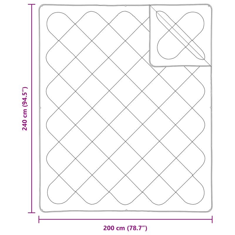 Casa si Gradina - Textile si covoare - Perne si pilote - Pilote - Pilota Altele cu perna 3 pcs Alb 240 x 200 cm Microfibra - Infinity.ro