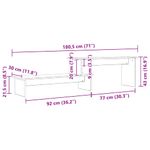 Casa si Gradina - Mobilier - Comode si corpuri - Comode - Cabinet TV cu raft Lemn vechi 180 x 30 x 43 cm Lemn compozit - Infinity.ro