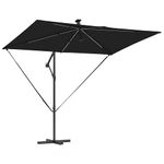 Casa si Gradina - Gradina si terasa - Umbrele si pavilioane - Umbrele - Parasol banana cu brate cu blocare Negru 294 x 200 x 254 cm - Infinity.ro
