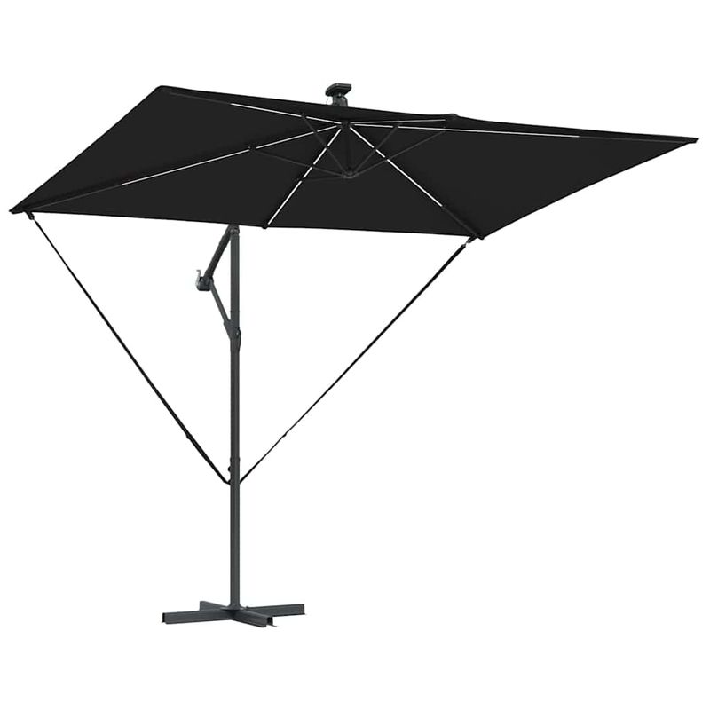 Casa si Gradina - Gradina si terasa - Umbrele si pavilioane - Umbrele - Parasol banana cu brate cu blocare Negru 294 x 200 x 254 cm - Infinity.ro
