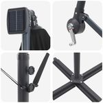 Casa si Gradina - Gradina si terasa - Umbrele si pavilioane - Umbrele - Parasol banana cu brate cu blocare Negru 294 x 200 x 254 cm - Infinity.ro