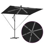 Casa si Gradina - Gradina si terasa - Umbrele si pavilioane - Umbrele - Parasol banana cu brate cu blocare Negru 294 x 200 x 254 cm - Infinity.ro