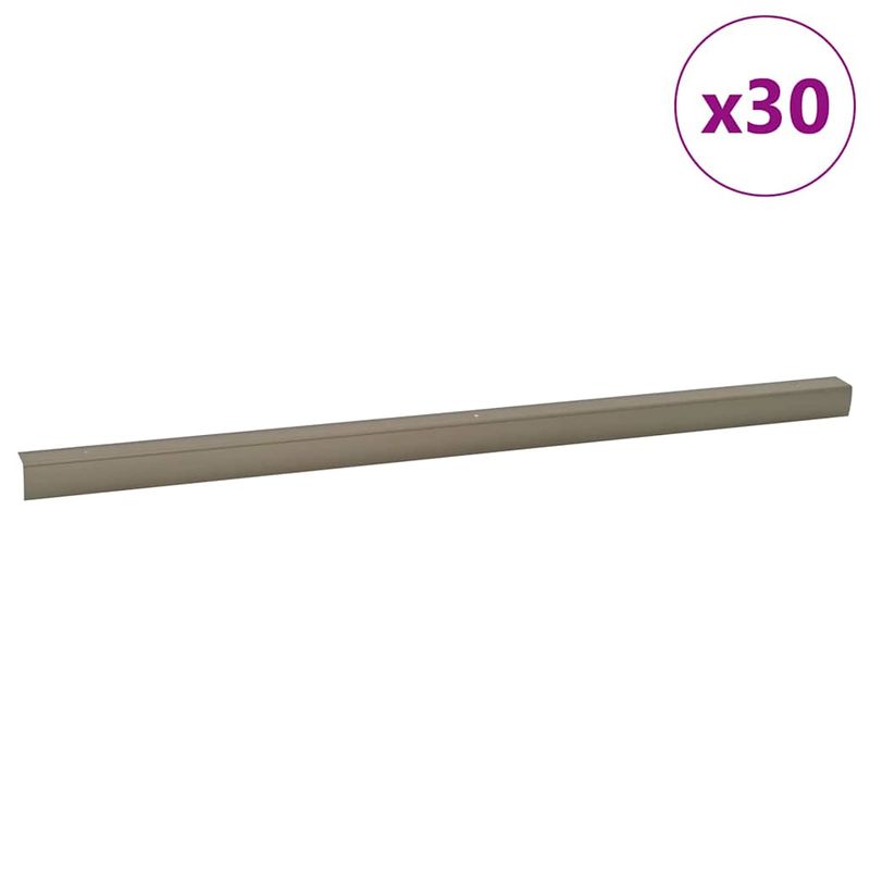 Casa si Gradina - Constructii - Scari si accesorii interioare - Scari lemn - Tavita pentru trepte 30 pcs Sampanie 67 cm Aluminiu - Infinity.ro
