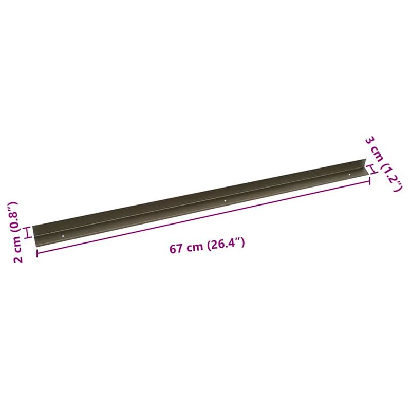 Casa si Gradina - Constructii - Scari si accesorii interioare - Scari lemn - Tavita pentru trepte 30 pcs Sampanie 67 cm Aluminiu - Infinity.ro