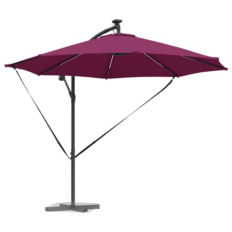 Casa si Gradina - Gradina si terasa - Umbrele si pavilioane - Umbrele - Parasol banana cu brate Rosu bordo 294 x 294 x 248 cm - Infinity.ro