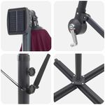 Casa si Gradina - Gradina si terasa - Umbrele si pavilioane - Umbrele - Parasol banana cu brate Rosu bordo 294 x 294 x 248 cm - Infinity.ro