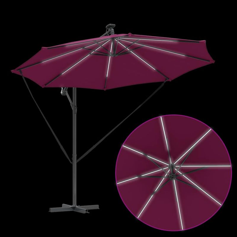 Casa si Gradina - Gradina si terasa - Umbrele si pavilioane - Umbrele - Parasol banana cu brate Rosu bordo 294 x 294 x 248 cm - Infinity.ro