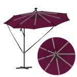 Casa si Gradina - Gradina si terasa - Umbrele si pavilioane - Umbrele - Parasol banana cu brate Rosu bordo 294 x 294 x 248 cm - Infinity.ro