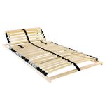 Casa si Gradina - Mobilier - Saltele si somiere - Somiere - Somiera pat cu headboard Manual Bej 140 x 190 cm Lemn - Infinity.ro