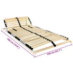 Casa si Gradina - Mobilier - Saltele si somiere - Somiere - Somiera pat cu headboard Manual Bej 140 x 190 cm Lemn - Infinity.ro