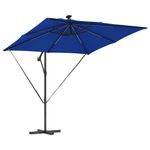 Casa si Gradina - Gradina si terasa - Umbrele si pavilioane - Umbrele - Parasol banana cu brate cu blocare albastru 249 x 249 x 250 cm - Infinity.ro