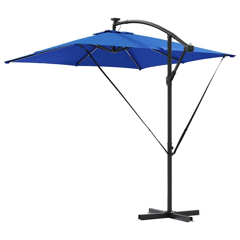 Casa si Gradina - Gradina si terasa - Umbrele si pavilioane - Umbrele - Parasol banana cu brate cu blocare albastru 249 x 249 x 250 cm - Infinity.ro