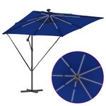 Casa si Gradina - Gradina si terasa - Umbrele si pavilioane - Umbrele - Parasol banana cu brate cu blocare albastru 249 x 249 x 250 cm - Infinity.ro