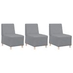 Casa si Gradina - Mobilier - Scaune si fotolii - Fotolii - Fotoliu canapea gri deschis 55 cm fabric 3 pcs Gri deschis - Infinity.ro