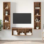 Casa si Gradina - Mobilier - Seturi de mobilier - Seturi living - Set dulap TV 3 pcs Lemn vechi 37 x 37 x 142.5 cm Lemn compozit - Infinity.ro