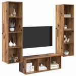 Casa si Gradina - Mobilier - Seturi de mobilier - Seturi living - Set dulap TV 3 pcs Lemn vechi 37 x 37 x 142.5 cm Lemn compozit - Infinity.ro