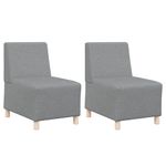 Casa si Gradina - Mobilier - Scaune si fotolii - Fotolii - Fotoliu canapea gri deschis 55 cm fabric 2 pcs Gri deschis - Infinity.ro