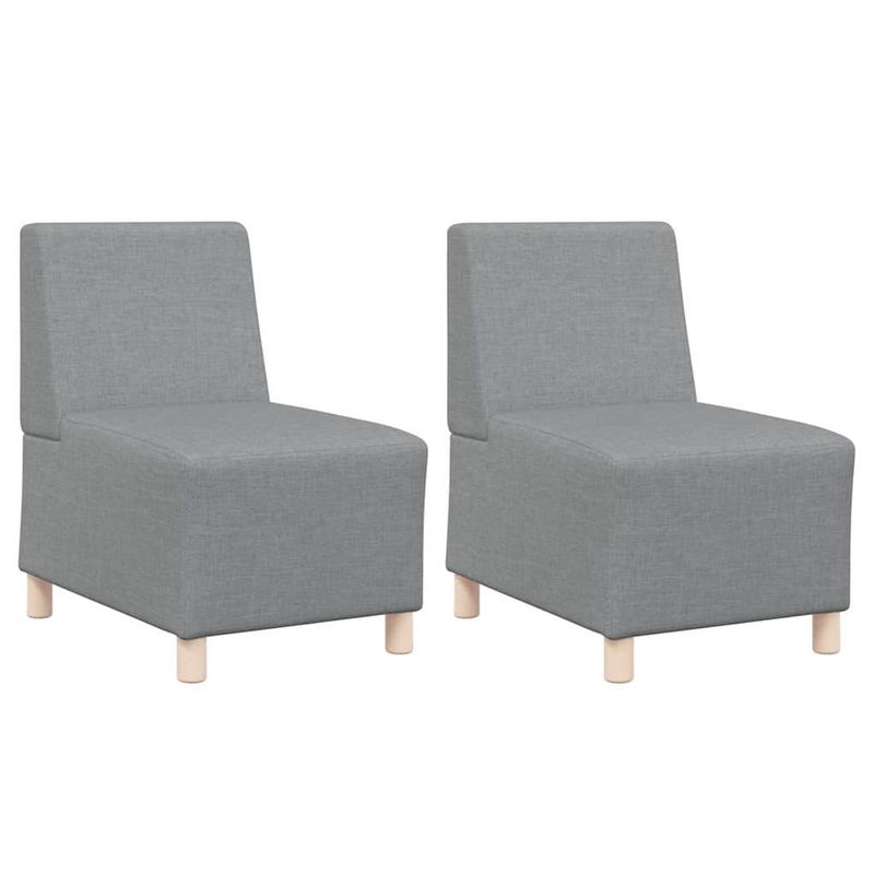 Casa si Gradina - Mobilier - Scaune si fotolii - Fotolii - Fotoliu canapea gri deschis 55 cm fabric 2 pcs Gri deschis - Infinity.ro