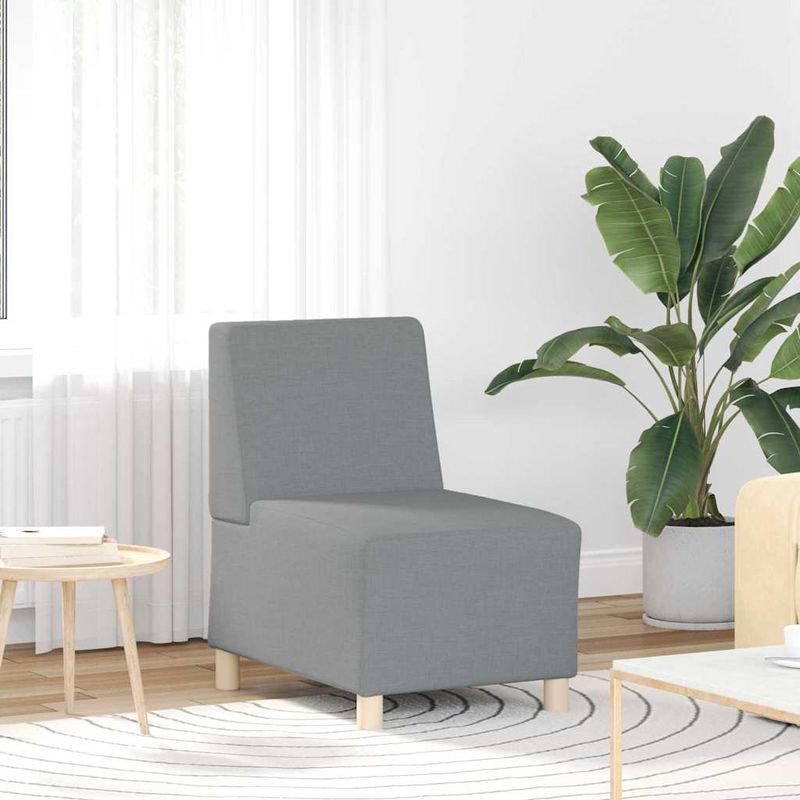Casa si Gradina - Mobilier - Scaune si fotolii - Fotolii - Fotoliu canapea gri deschis 55 cm fabric 2 pcs Gri deschis - Infinity.ro