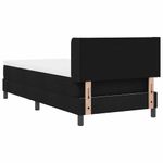 Casa si Gradina - Mobilier - Paturi si accesorii - Paturi - Pat cu arcuri cu headboard Negru 90 x 190 cm Tesatura si Spuma - Infinity.ro
