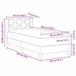 Casa si Gradina - Mobilier - Paturi si accesorii - Paturi - Pat cu arcuri cu headboard Negru 90 x 190 cm Tesatura si Spuma - Infinity.ro