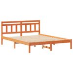 Casa si Gradina - Mobilier - Paturi si accesorii - Paturi - Cadru de pat cu headboard Maro 140 x 200 cm Lemn de brad - Infinity.ro