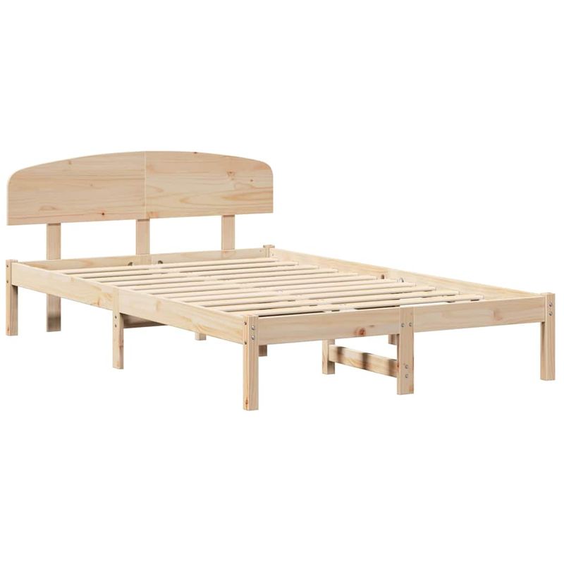 Casa si Gradina - Mobilier - Paturi si accesorii - Paturi - Cadru de pat cu tablie 120x190 cm din lemn masiv de pin - Infinity.ro