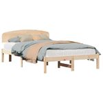 Casa si Gradina - Mobilier - Paturi si accesorii - Paturi - Cadru de pat cu tablie 120x190 cm din lemn masiv de pin - Infinity.ro