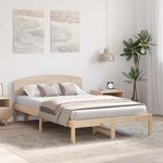 Casa si Gradina - Mobilier - Paturi si accesorii - Paturi - Cadru de pat cu tablie 120x190 cm din lemn masiv de pin - Infinity.ro