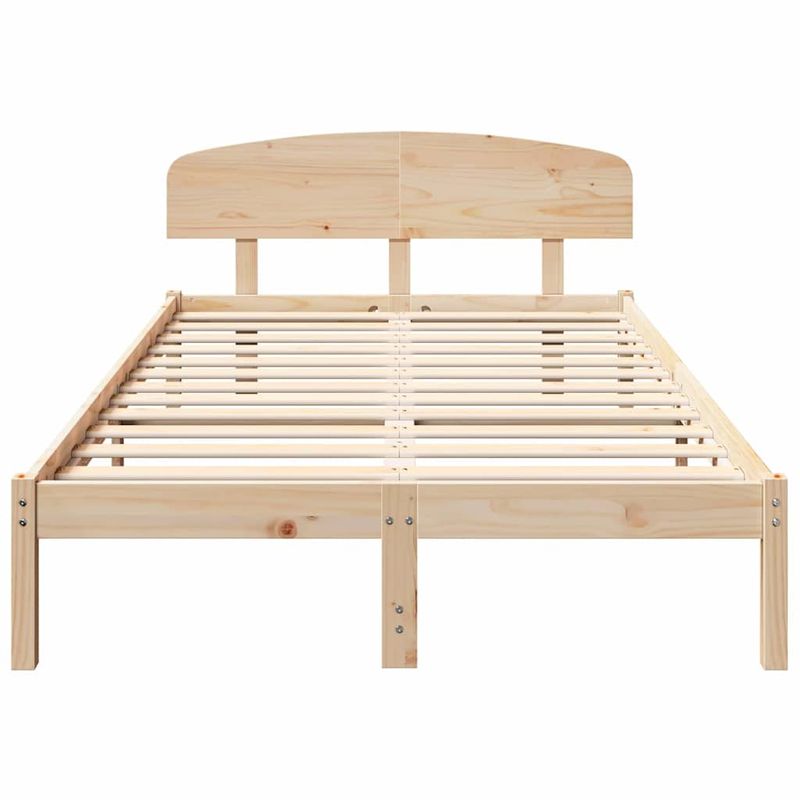 Casa si Gradina - Mobilier - Paturi si accesorii - Paturi - Cadru de pat cu tablie 120x190 cm din lemn masiv de pin - Infinity.ro