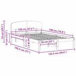 Casa si Gradina - Mobilier - Paturi si accesorii - Paturi - Cadru de pat cu tablie 120x190 cm din lemn masiv de pin - Infinity.ro
