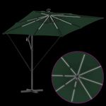Casa si Gradina - Gradina si terasa - Umbrele si pavilioane - Umbrele - Parasol banana cu brate cu blocare Verde 249 x 249 x 250 cm - Infinity.ro