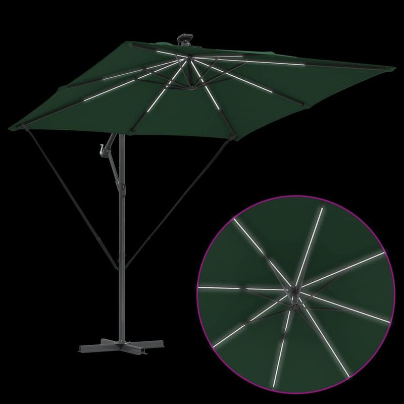 Casa si Gradina - Gradina si terasa - Umbrele si pavilioane - Umbrele - Parasol banana cu brate cu blocare Verde 249 x 249 x 250 cm - Infinity.ro