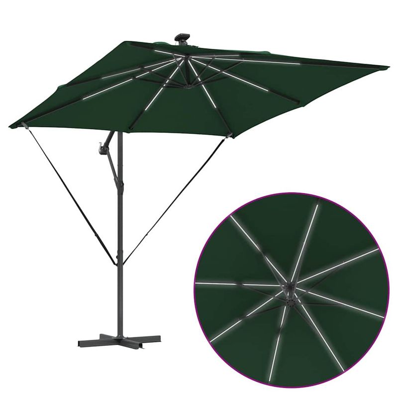 Casa si Gradina - Gradina si terasa - Umbrele si pavilioane - Umbrele - Parasol banana cu brate cu blocare Verde 249 x 249 x 250 cm - Infinity.ro