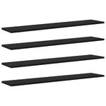 Casa si Gradina - Mobilier - Biblioteci si rafturi - Rafturi - Placa Raft pentru Carti 4 pcs Negru 100 x 40 x 1.5cm PAL - Infinity.ro